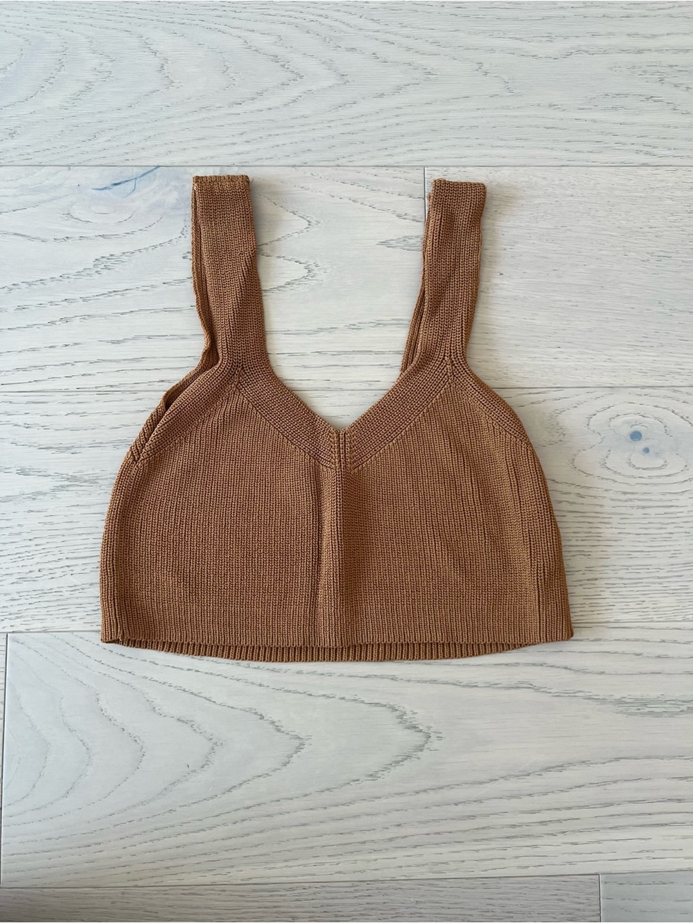 Wilfred Knit Tank Top in Camel Brown